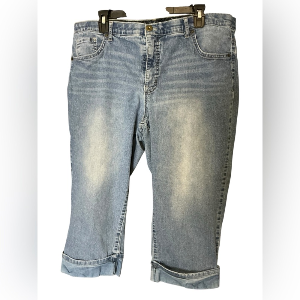 Faded Glory Blue Jeans with Embroidered Waistband